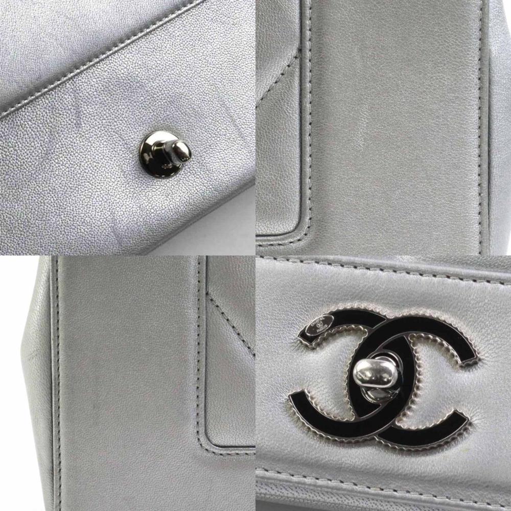 White Fabric Chanel Travel Bag
