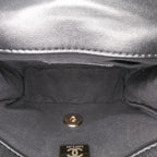 White Fabric Chanel Crossbody Bag