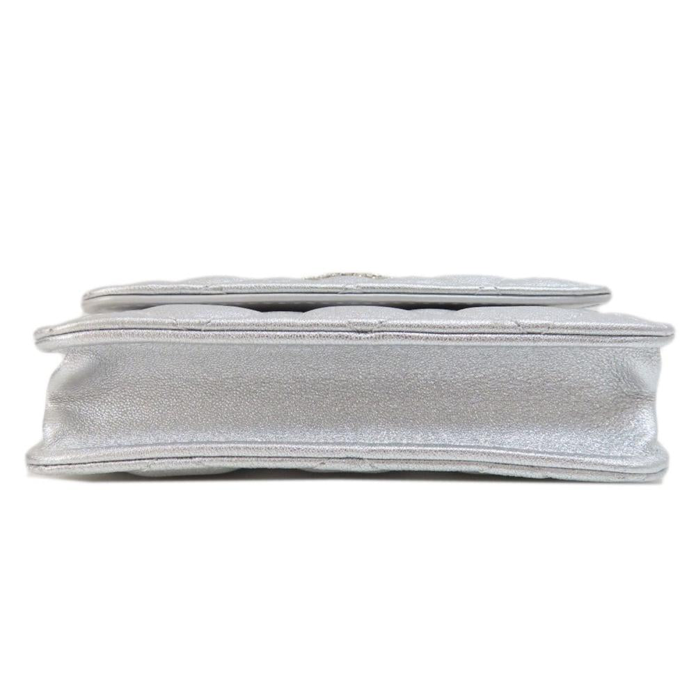 White Fabric Chanel Shoulder Bag