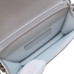 White Fabric Chanel Shoulder Bag
