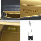 White Fabric Chanel Shoulder Bag
