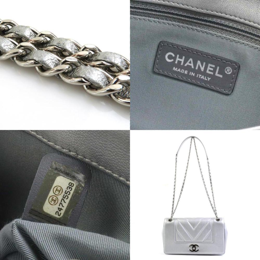 White Fabric Chanel Travel Bag