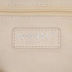 White Fabric Chanel Flap Bag