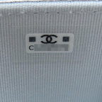 White Fabric Chanel Shoulder Bag