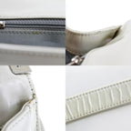 White Fabric Chanel Flap Bag