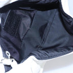 White Fabric Chanel Shoulder Bag