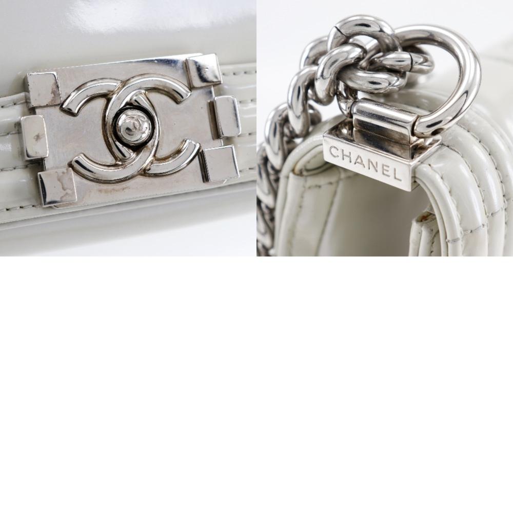 White Fabric Chanel Flap Bag