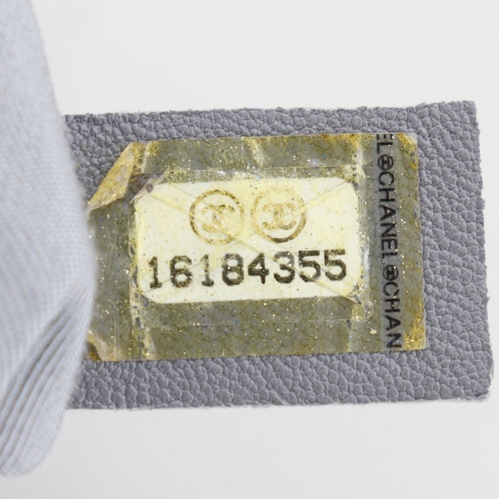 White Fabric Chanel Flap Bag