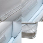 White Fabric Chanel Shoulder Bag