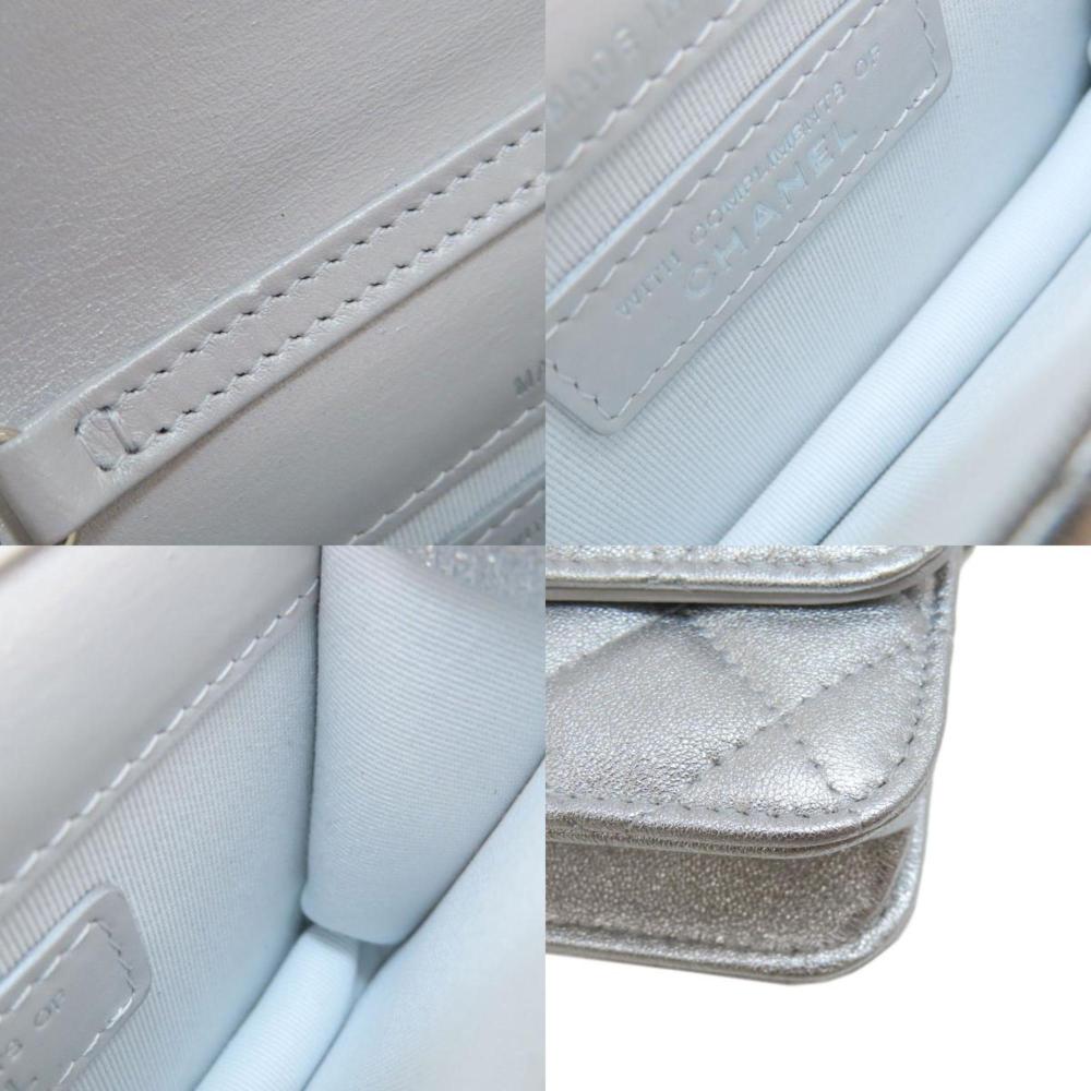 White Fabric Chanel Shoulder Bag