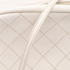 White Leather Chanel Crossbody Bag