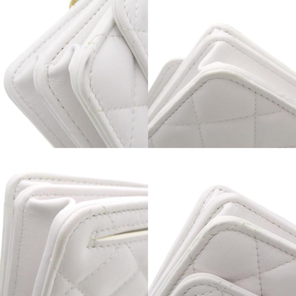 White Leather Chanel Wallet On Chain