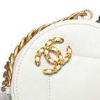 White Leather Chanel Crossbody Bag