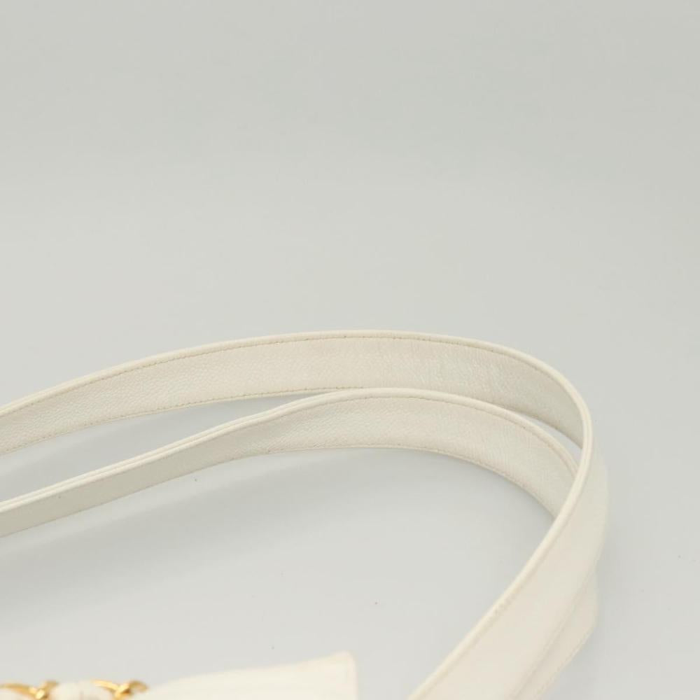 White Leather Chanel Tote