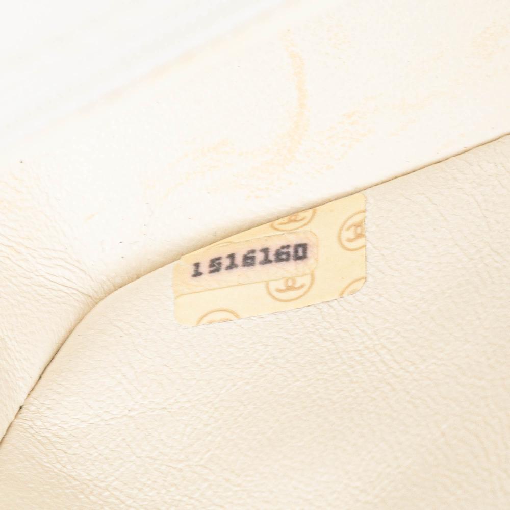 White Leather Chanel Flap Bag