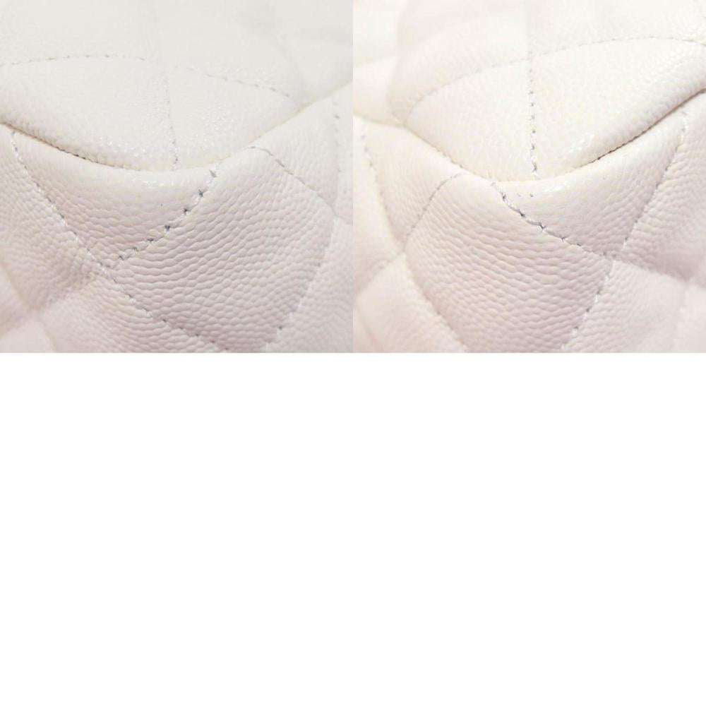 White Leather Chanel Shoulder Bag