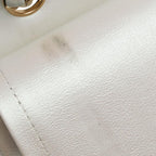 White Leather Chanel Flap Bag