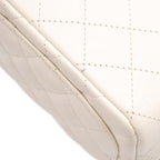 White Leather Chanel Flap Bag