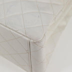 White Leather Chanel Shoulder Bag