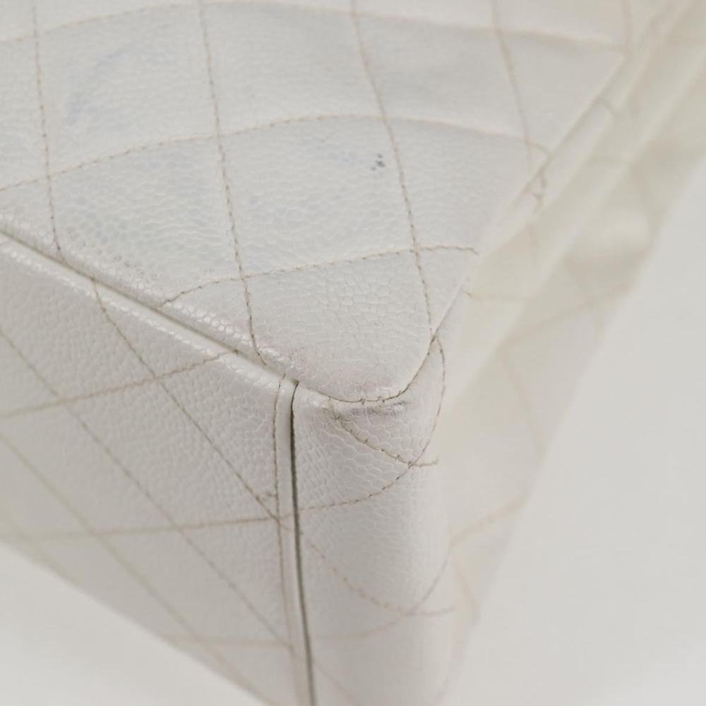 White Leather Chanel Shoulder Bag