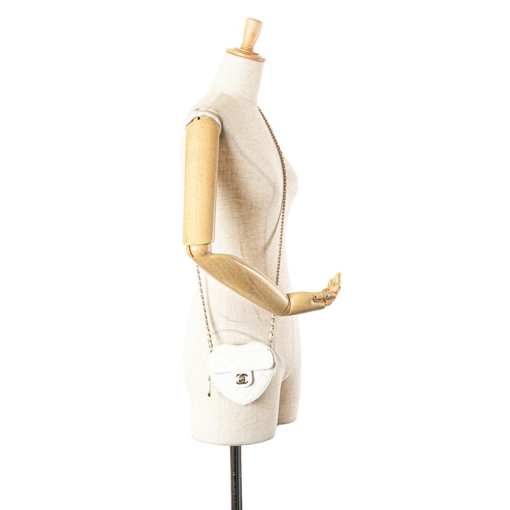 White Leather Chanel Flap Bag