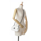 White Leather Chanel Flap Bag