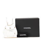 White Leather Chanel Backpack