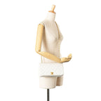 White Leather Chanel Flap Bag