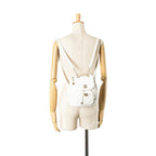 White Leather Chanel Backpack