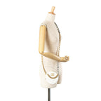 White Leather Chanel Crossbody Bag