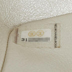 White Leather Chanel Flap Bag