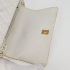 White Leather Chanel Shoulder Bag