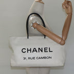 White Leather Chanel Tote