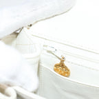 White Leather Chanel Shoulder Bag