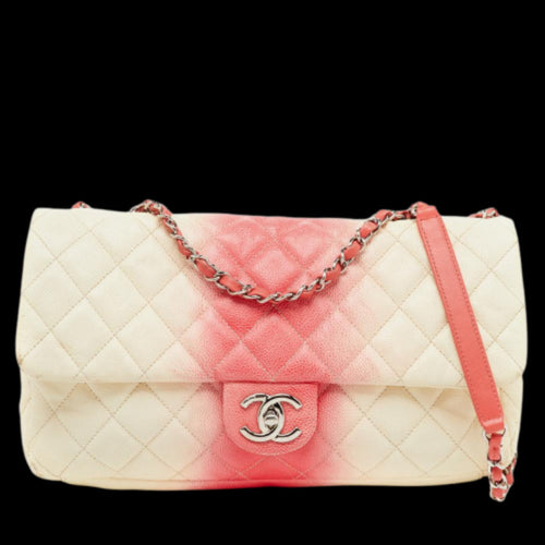 White Leather Chanel Flap Bag