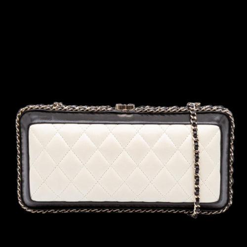 White Leather Chanel Crossbody Bag