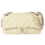 White Leather Chanel Shoulder Bag