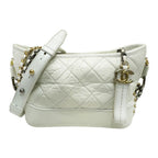 White Leather Chanel Shoulder Bag