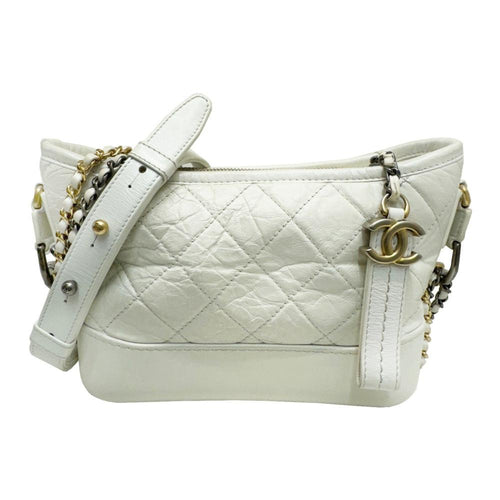 White Leather Chanel Shoulder Bag