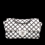 White Leather Chanel Flap Bag