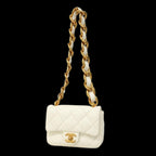White Leather Chanel Shoulder Bag