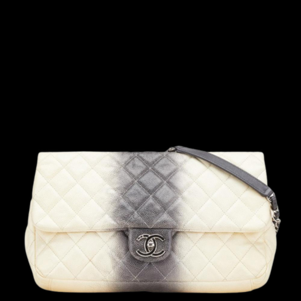 White Leather Chanel Shoulder Bag