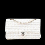 White Leather Chanel Shoulder Bag