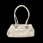 White Leather Chanel Shoulder Bag