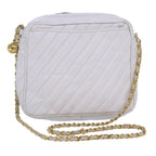 White Leather Chanel Shoulder Bag