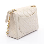 White Leather Chanel Crossbody Bag