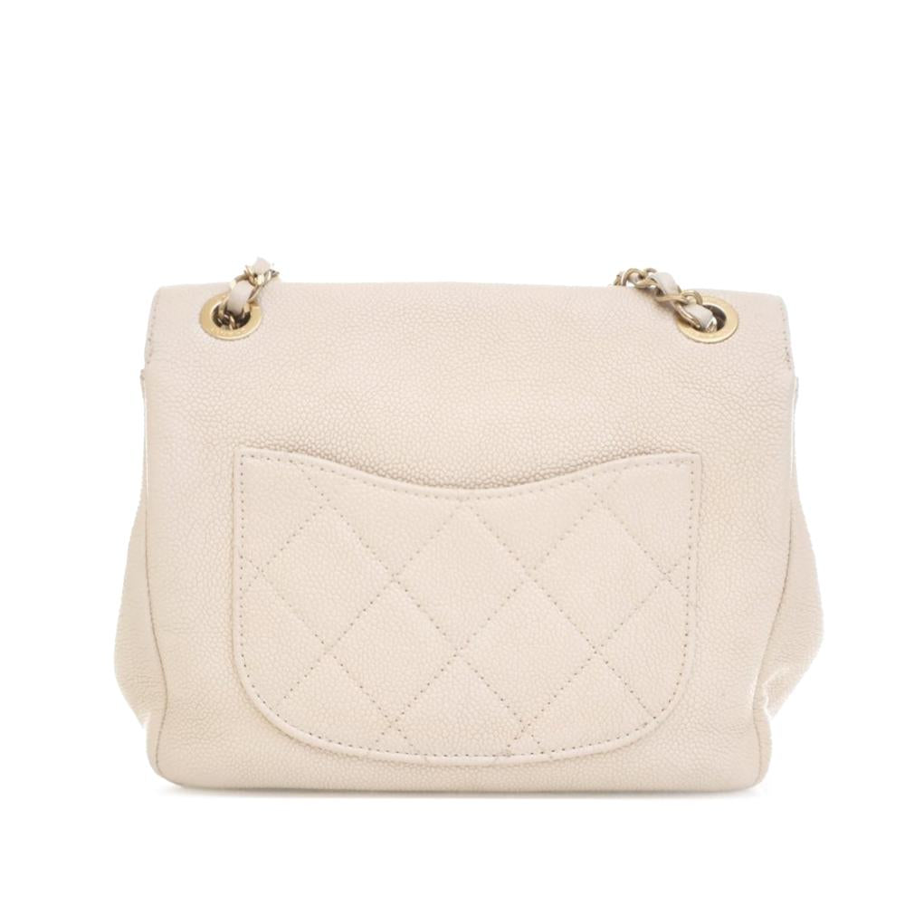 White Leather Chanel Crossbody Bag