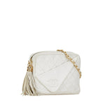 White Leather Chanel Shoulder Bag