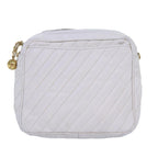 White Leather Chanel Shoulder Bag