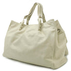 White Leather Chanel Tote